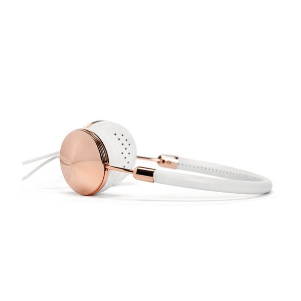 Bílá sluchátka s detaily v barvě růžového zlata Frends Layla-image-2