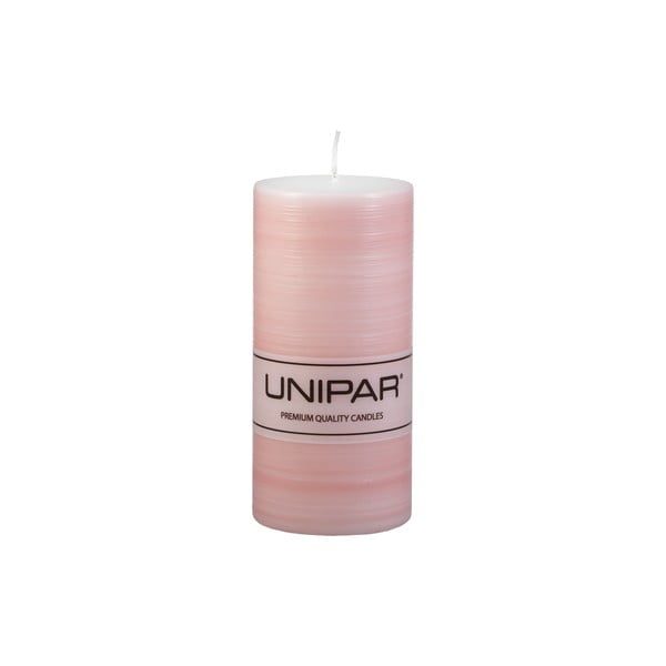 Růžová svíčka Unipar Finelines, doba hoření 73 h