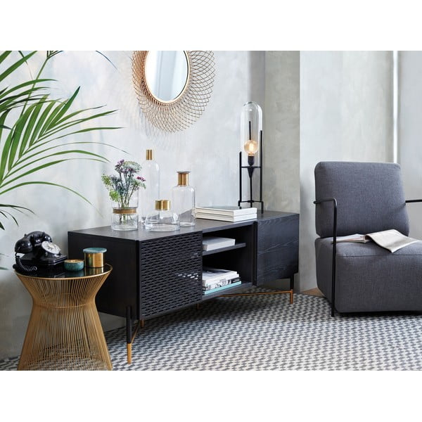 Kulatý odkládací stolek se skleněnou deskou ø 40 cm Jolene – Kave Home-image-4