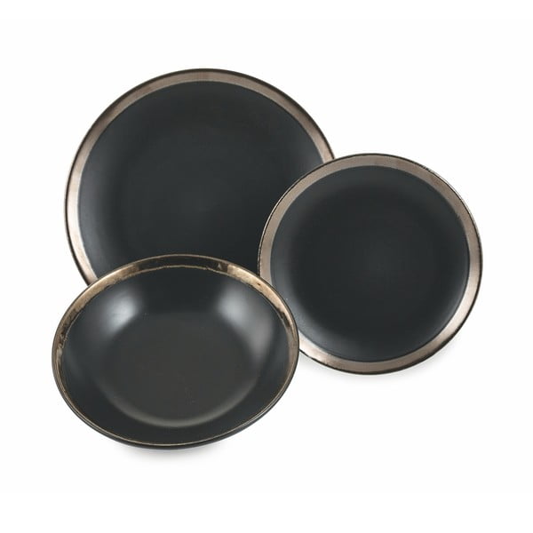 18dílná sada černého nádobí z kameniny Villa d'Este Naima-image-2