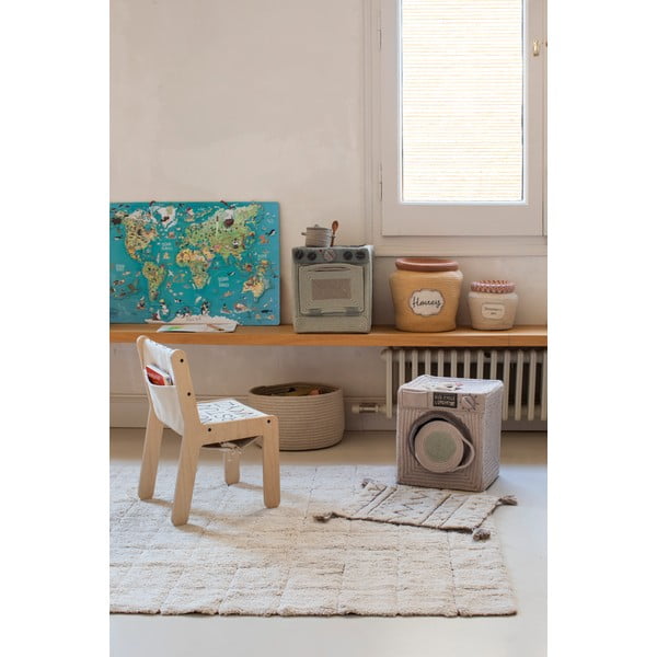 Krémový pratelný ručně tkaný bavlněný koberec 120x160 cm Mosaic – Lorena Canals-image-4