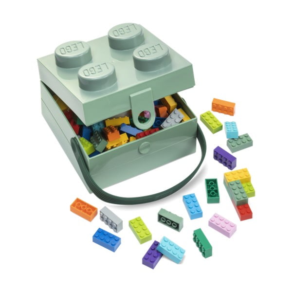 Světle zelený úložný box s rukojetí LEGO®-image-2