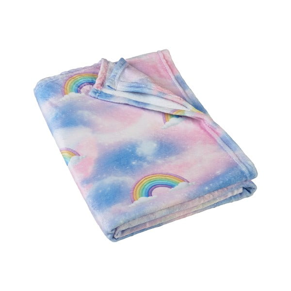 Modrá/růžová dětská deka z mikroplyše 130x170 cm Candy Unicorn – Catherine Lansfield