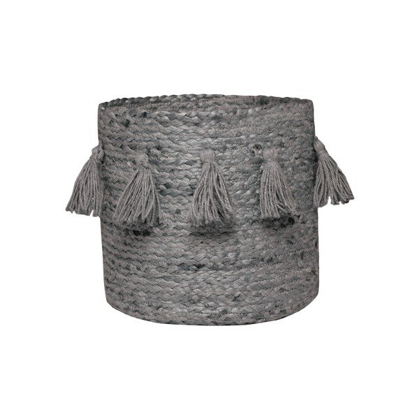 Šedý ručně tkaný box z konopného vlákna Nattiot, ∅ 30 cm-image-1