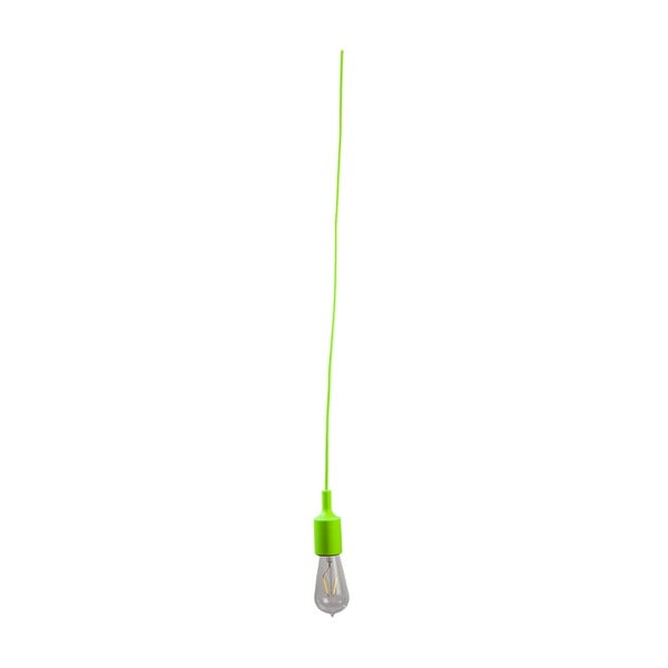 Textilní kabel s objímkou 1,5 m - zelený