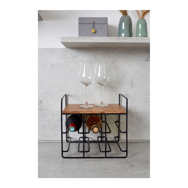 Stojan na 6 lahví vín s bambusovou policí Wenko Loft-image-4