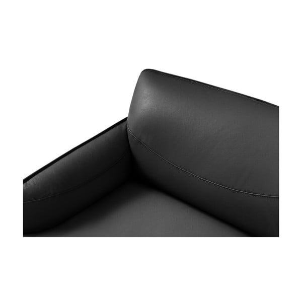 Tmavě šedé kožené křeslo Windsor & Co Sofas Neso-image-4