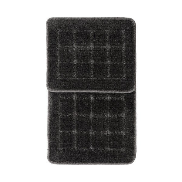 Antracitové koupelnové předložky v sadě 2 ks 50x80 cm Kareli – Foutastic-image-2