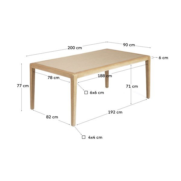 Jídelní stůl 90x200 cm Better – Kave Home-image-2