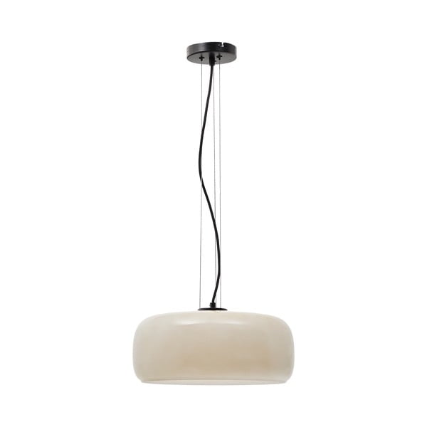 LED závěsné svítidlo šedobéžové se skleněným stínidlem ø 38 cm Reig – Kave Home