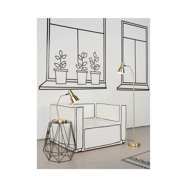 Stolní lampa s kovovým stínidlem ve zlaté barvě (výška 44 cm) Valencia – it's about RoMi-image-1