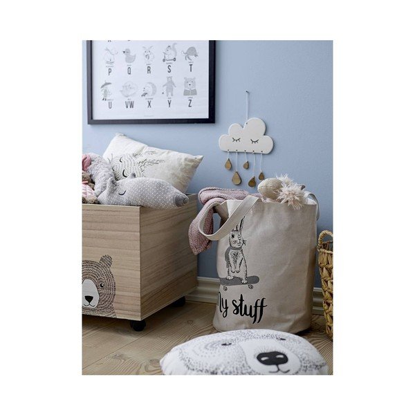 Dřevěný dětský úložný box na kolečkách Kesa - Bloomingville Mini-image-2