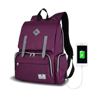 Fialový batoh pro maminky s USB portem My Valice MOTHER STAR Baby Care Backpack