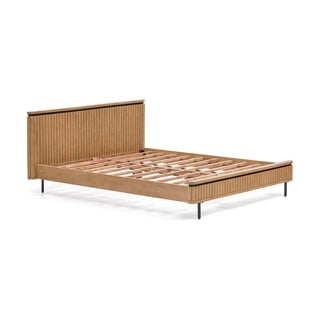 Dvoulůžková postel z mangového dřeva s roštem 160x200 cm v přírodní barvě Licia – Kave Home