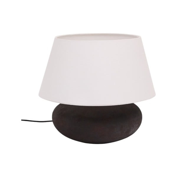 Černobílá stolní lampa s textilním stínidlem (výška 35 cm) Nessi – Kave Home