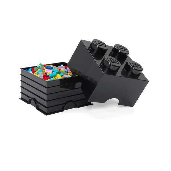Černý úložný box čtverec LEGO®-image-2