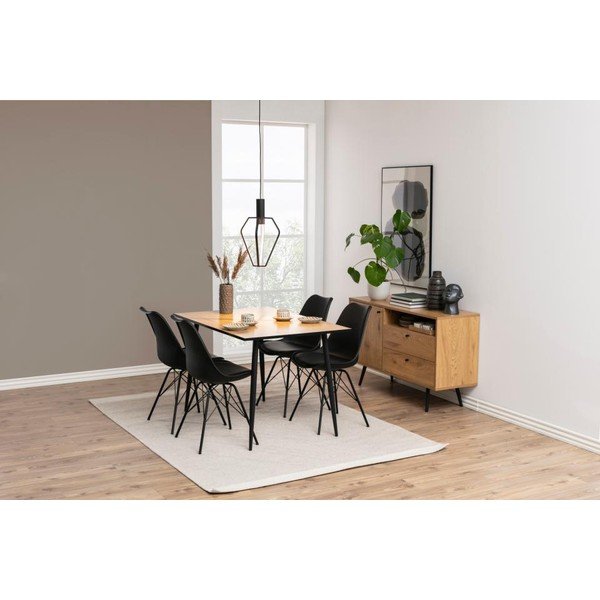 TV stolek v dekoru dubu v černo-přírodní barvě 124x75 cm Wilma – Actona-image-1