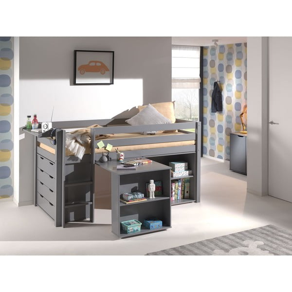 Šedá nízká dětská komoda 85,5x72 cm Pino - Vipack-image-2