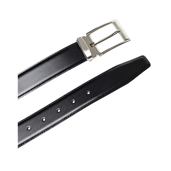 Černý kožený pánský pásek Ferruccio Laconi Ivar, délka 90 cm-image-1