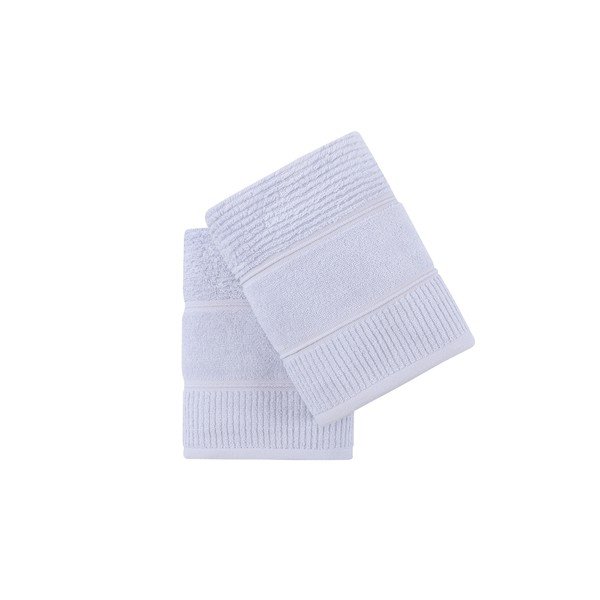 Světle modré froté bavlněné ručníky v sadě 2 ks 50x90 cm Daniela – Foutastic-image-3