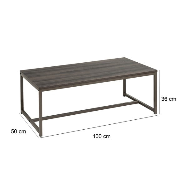 Hnědý konferenční stolek 50x100 cm – Casa Selección-image-3