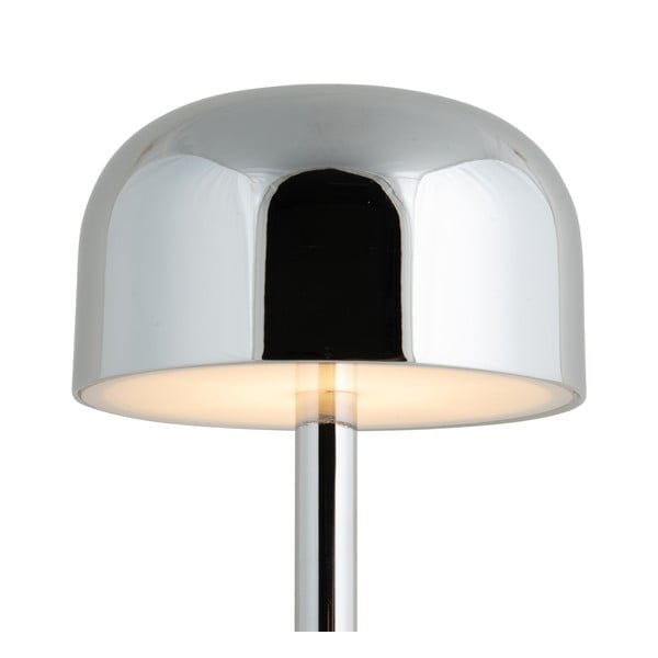 LED stolní lampa ve stříbrné barvě s kovovým stínidlem (výška 24,5 cm) James – Leitmotiv-image-2