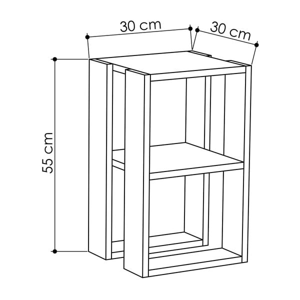 Bílý noční stolek Lonie-image-2