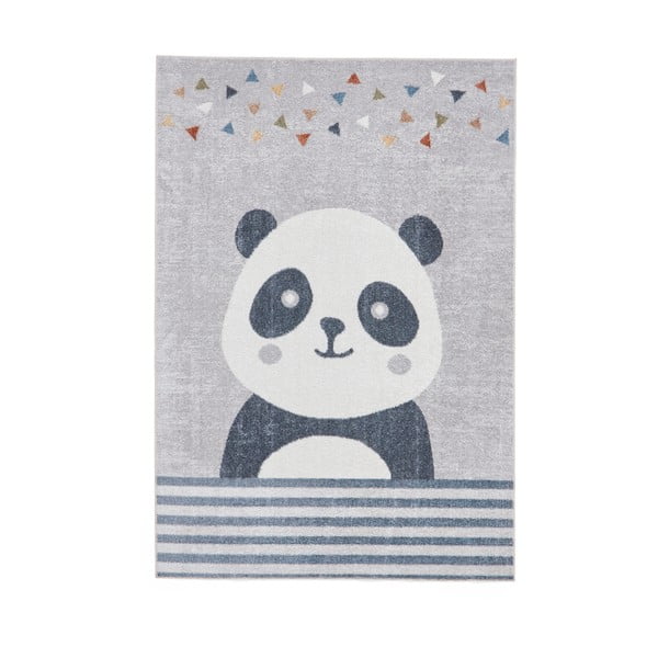 Světle šedý dětský koberec 80x150 cm Vida Kids Panda – Think Rugs