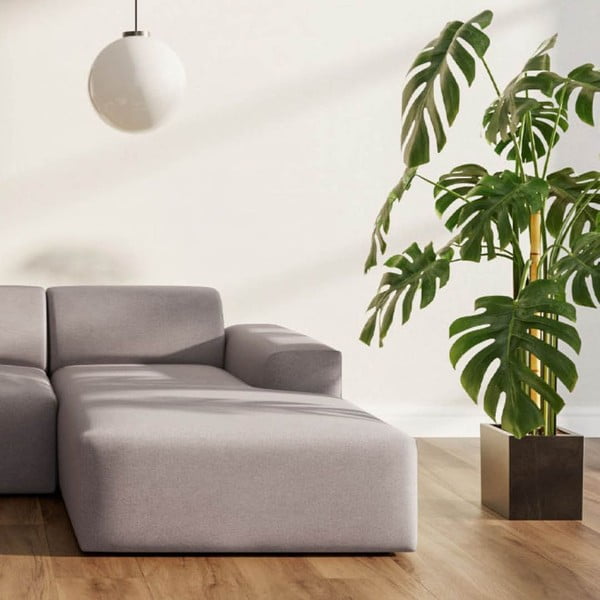 Šedá sametová rohová pohovka (pravý roh/s lenoškou) Villet – Rodier-image-3