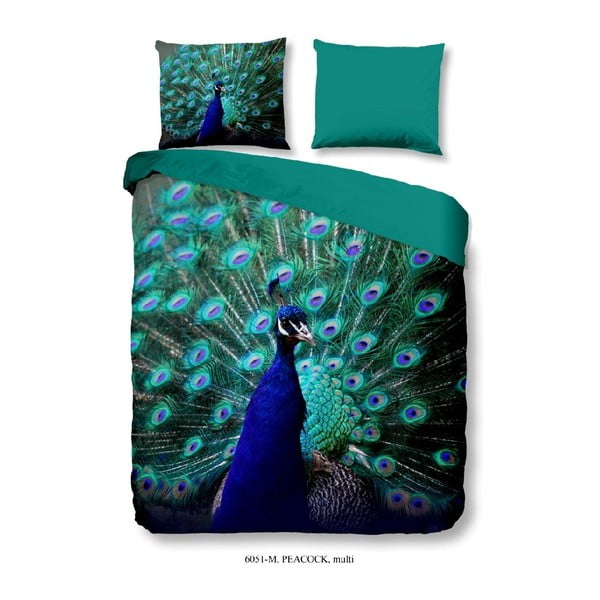 Povlečení na dvoulůžko z mikroperkálu Muller Textiels Mighty Peacock, 240 x 200 cm