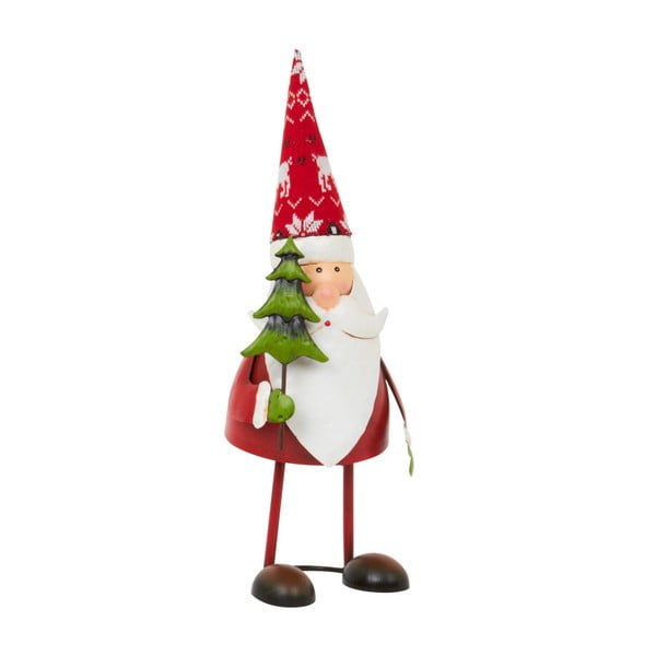 Dekorace Archipelago Red Bouncing Santa With Tree, 37 cm