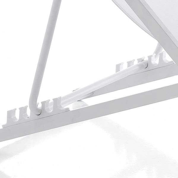 Bílé kovové skládací zahradní lehátko Milos – Tomasucci-image-3