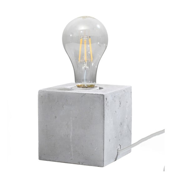 Světle šedá stolní lampa (výška 10 cm) Gabi – Nice Lamps