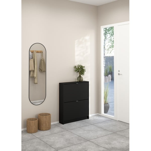 Černý výklopný botník Shoes – Tvilum-image-1