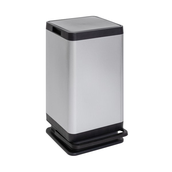Nášlapný plastový odpadkový koš ve stříbrné barvě 80 l Tokyo – DEA HOME-image-2