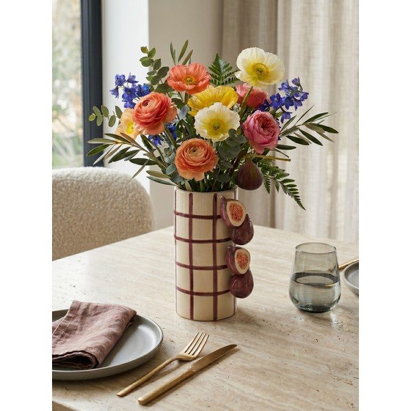 Fialová/krémová keramická váza (výška 21 cm) Havor – Yes Everyday-image-1