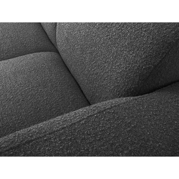 Tmavě šedá rohová pohovka z textilie bouclé (pravý roh) Molino – Micadoni Home-image-1