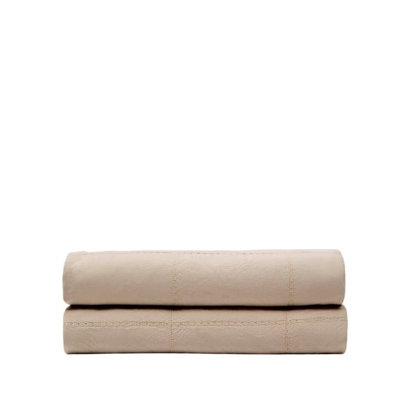 Světle hnědý bavlněný prošívaný přehoz 240x260 cm Isor – Kave Home