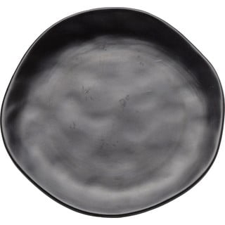 Černý kameninový talíř Kare Design Organic Black, ⌀ 20 cm