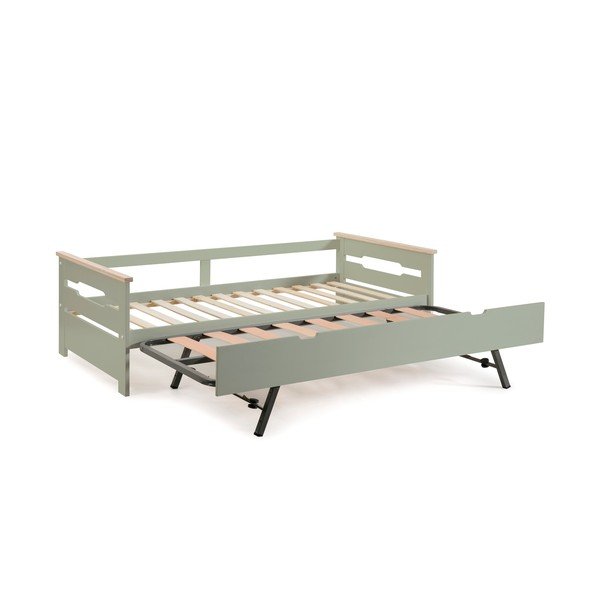 Zelená dětská postel s výsuvným lůžkem Marckeric Elisa, 90 x 190 cm-image-3