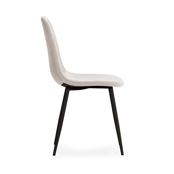 Krémové čalouněné jídelní židle v sadě 4 ks Minka – Marckeric-image-4