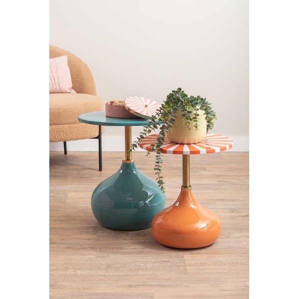 Kovový kulatý odkládací stolek ø 46 cm Kensi – Leitmotiv-image-2