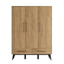Dětská šatní skříň v dekoru buku v přírodní barvě 149x200 cm Retro – Pinio
