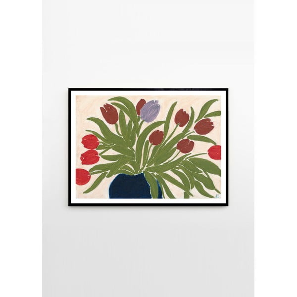 Plakát 70x50 cm Tulips in a Blue Vase – Anine Cecilie Iversen – The Poster Club-image-4