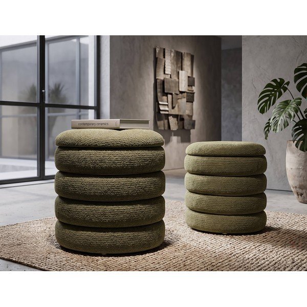 Khaki taburety v sadě 2 ks Nordic Style – Mauro Ferretti-image-1