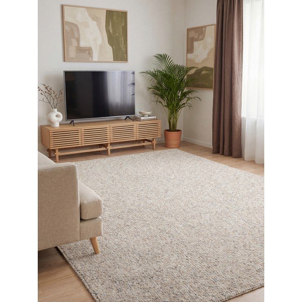 Šedokrémový pratelný koberec 200x290 cm Rocco Dark Cream – Elle Decoration-image-1