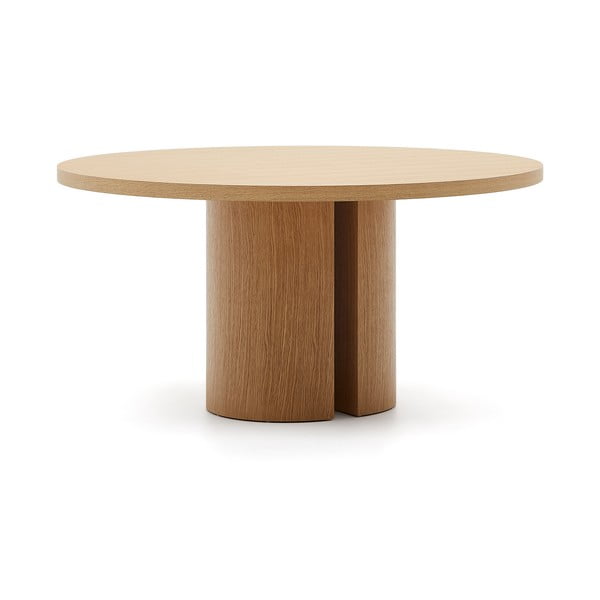 Kulatý jídelní stůl v dekoru dubu ø 150 cm Nealy – Kave Home-image-4