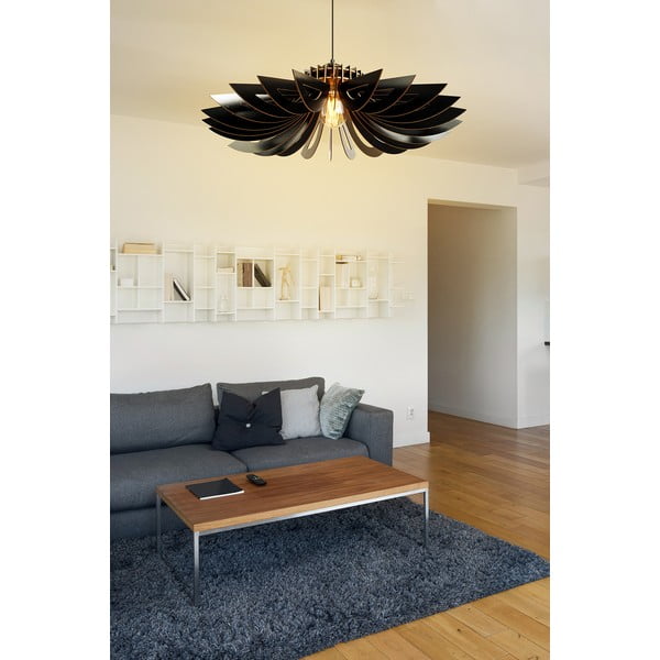 Černé závěsné svítidlo ø 68 cm – Opviq lights-image-3
