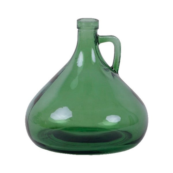 Zelená váza z recyklovaného skla Ego Dekor Cantaro, výška 17,5 cm