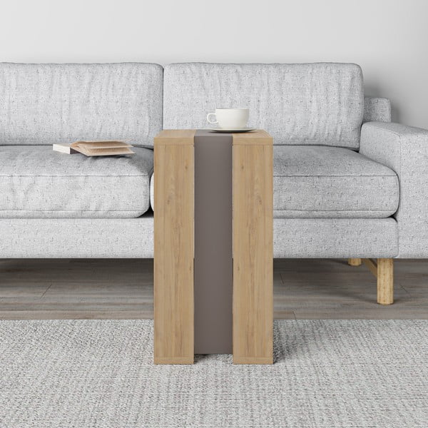 Odkládací stolek v dekoru dubu 40x30 cm Macha – Marckeric-image-1